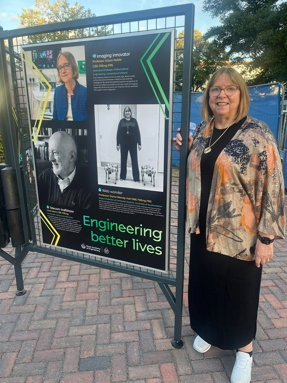 Dame Wendy Hall DBE FREng FRS with her section of the display at Southampton University, as part of the British Science Festival, for which she is President this year
