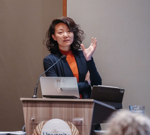 Anette presenting during Session 3