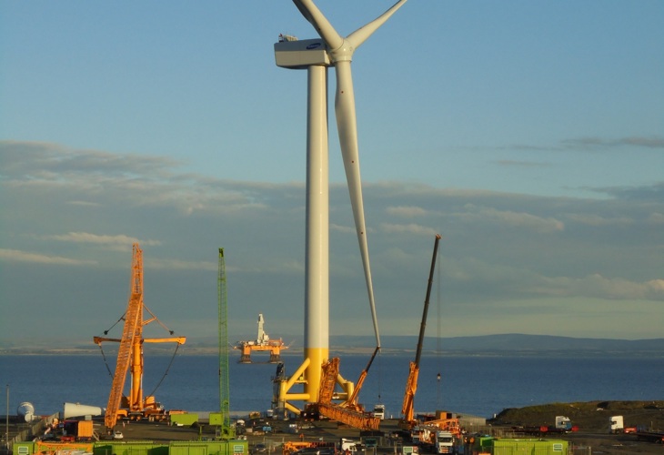 Wind Turbine At A Port