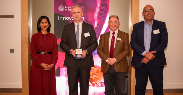 2024 09 16 Presidents Special Medal Presentation L R Hayaatun Sillem, HMGCCCEO George Williamson, Academy President Sir Jim Mcdonald, Awards Committee Chair Luke Logan