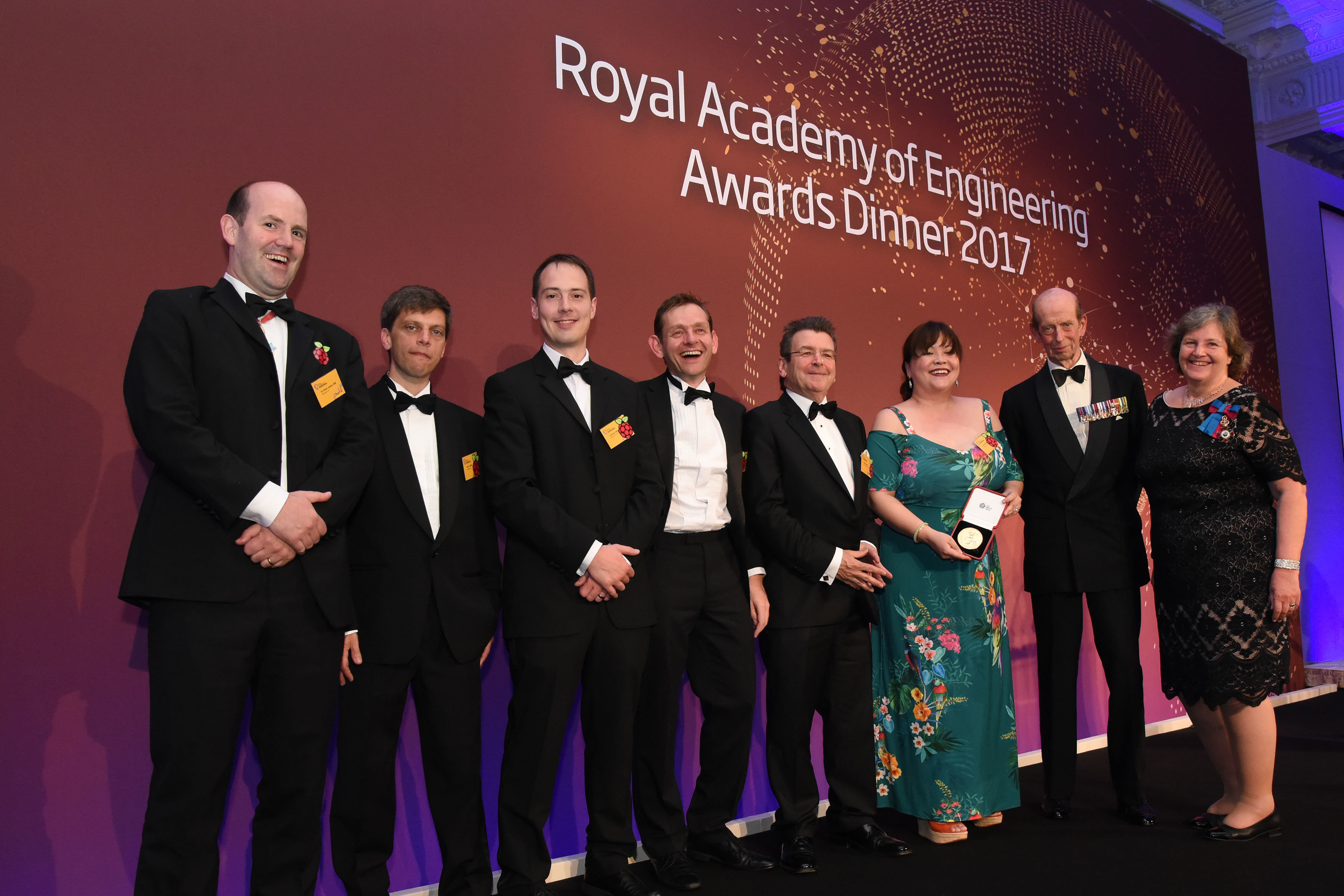 Raspberry Pi, winners of the 2017 MacRobert Award, pose for a photo